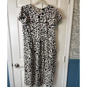 Who What Wear Leopard Print Puff Sleeve Dress – Size XL